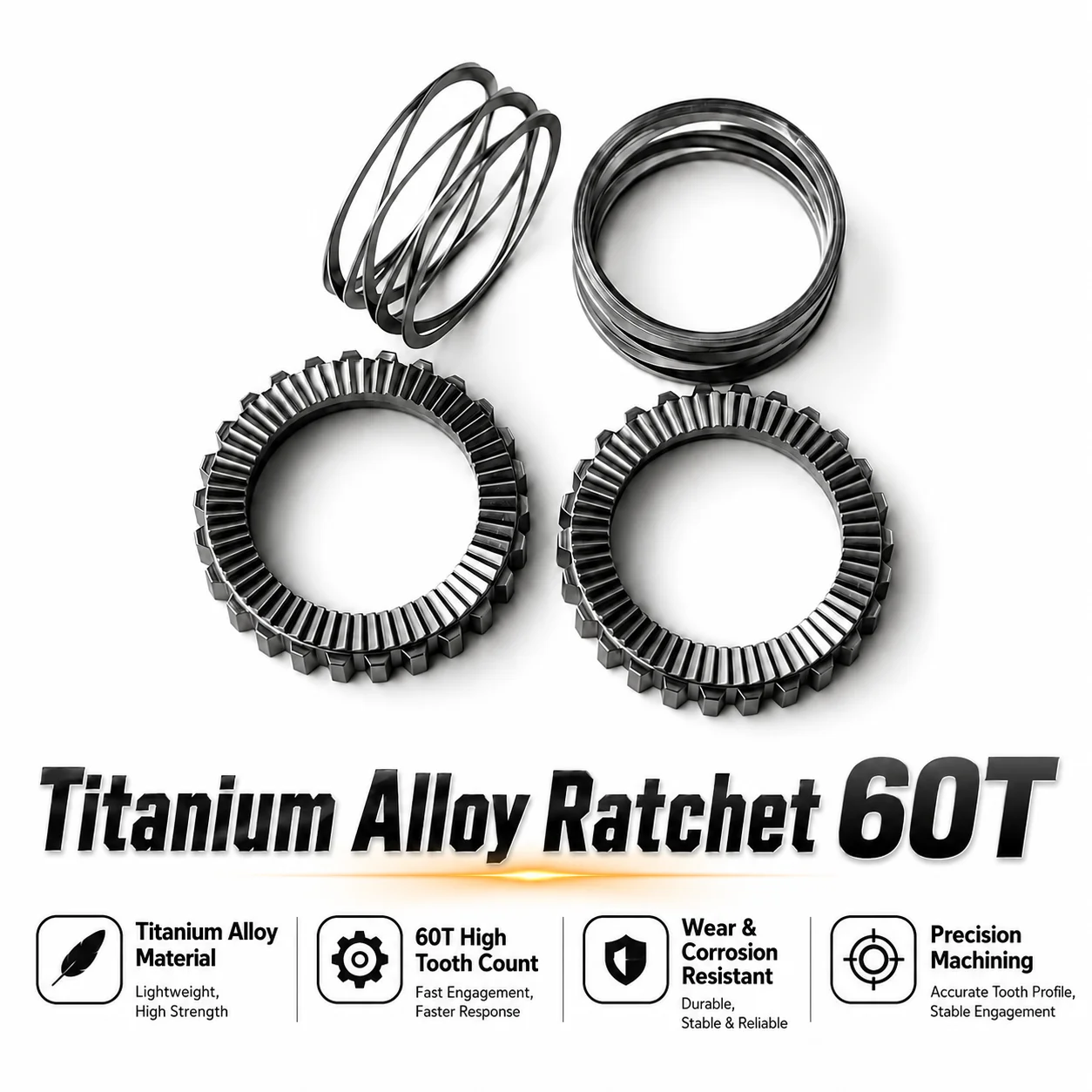 Titanlegierung 36T 60T Ratschenfassung-Upgrade für SWISS (370/350/350sl/240s) Fahrradnabe GOLDIX MTB HUBS BIKE
