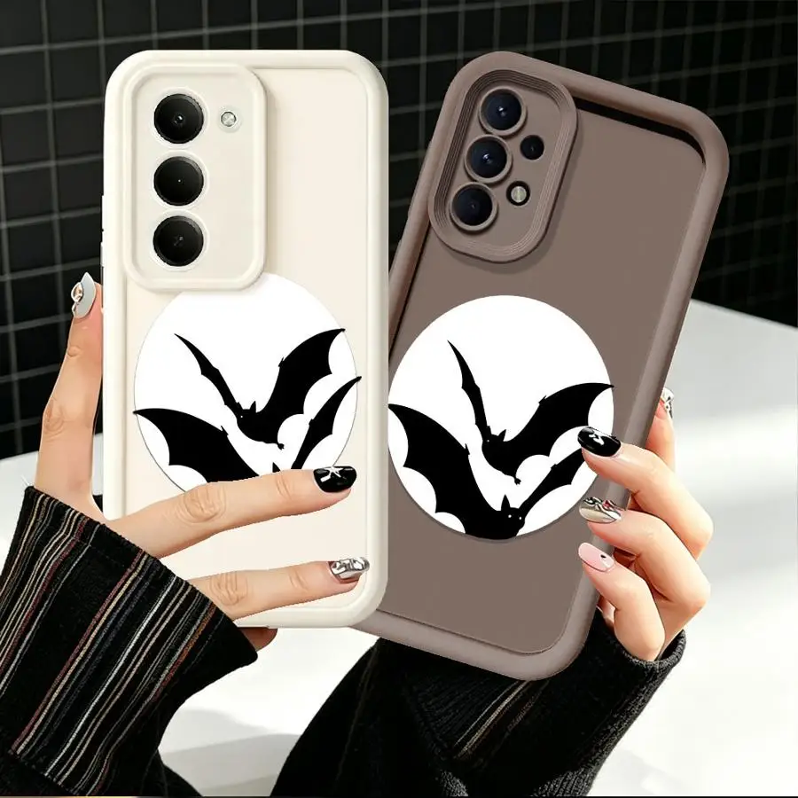 Silhouette Bats Case for Samsung Galaxy A05A73 A16 A25 A13 A30 A14 A22 A35 A17 A12 A07 A11 A21s A06 A36 A50 A52 A15 A24 Phone