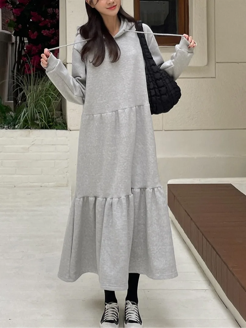 เสื้อฮู้ดดี้ผู้หญิงสไตล์ลำลอง ผ้าปะติดปะต่อ แต่งชายลูกไม้ ดีไซน์เก๋ ใส่สบาย เหมาะสำหรับฤดูใบไม้ร่วง ฤดูหนาว และฤดูใบไม้ผลิ