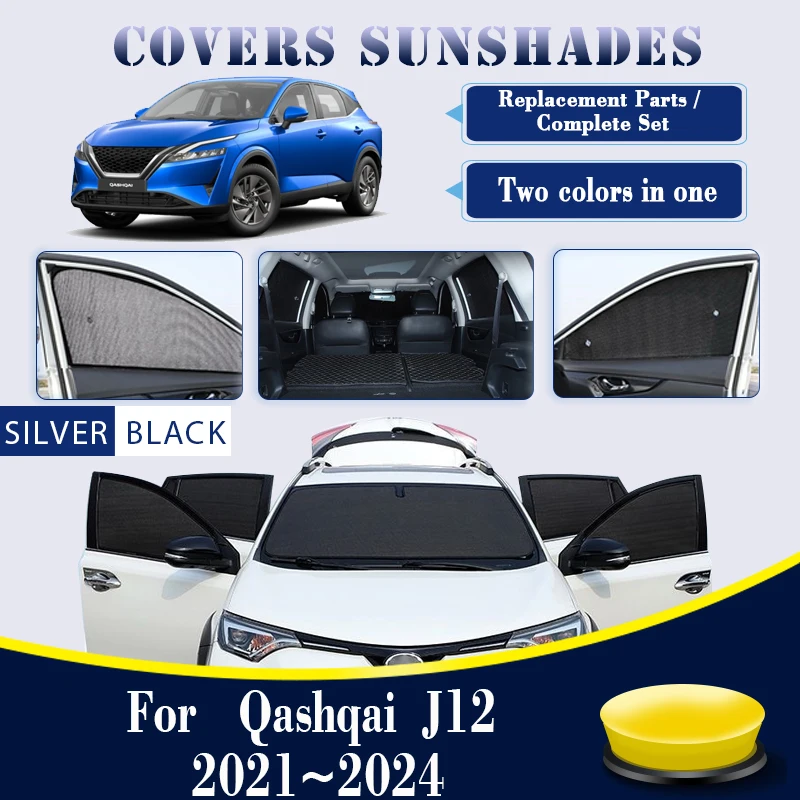 

For Nissan Qashqai J12 Accessories 2021 2022 2023 2024 Car Sun Shade Sunscreen Window Visor Anti-UV Sun Covers Car Accessories