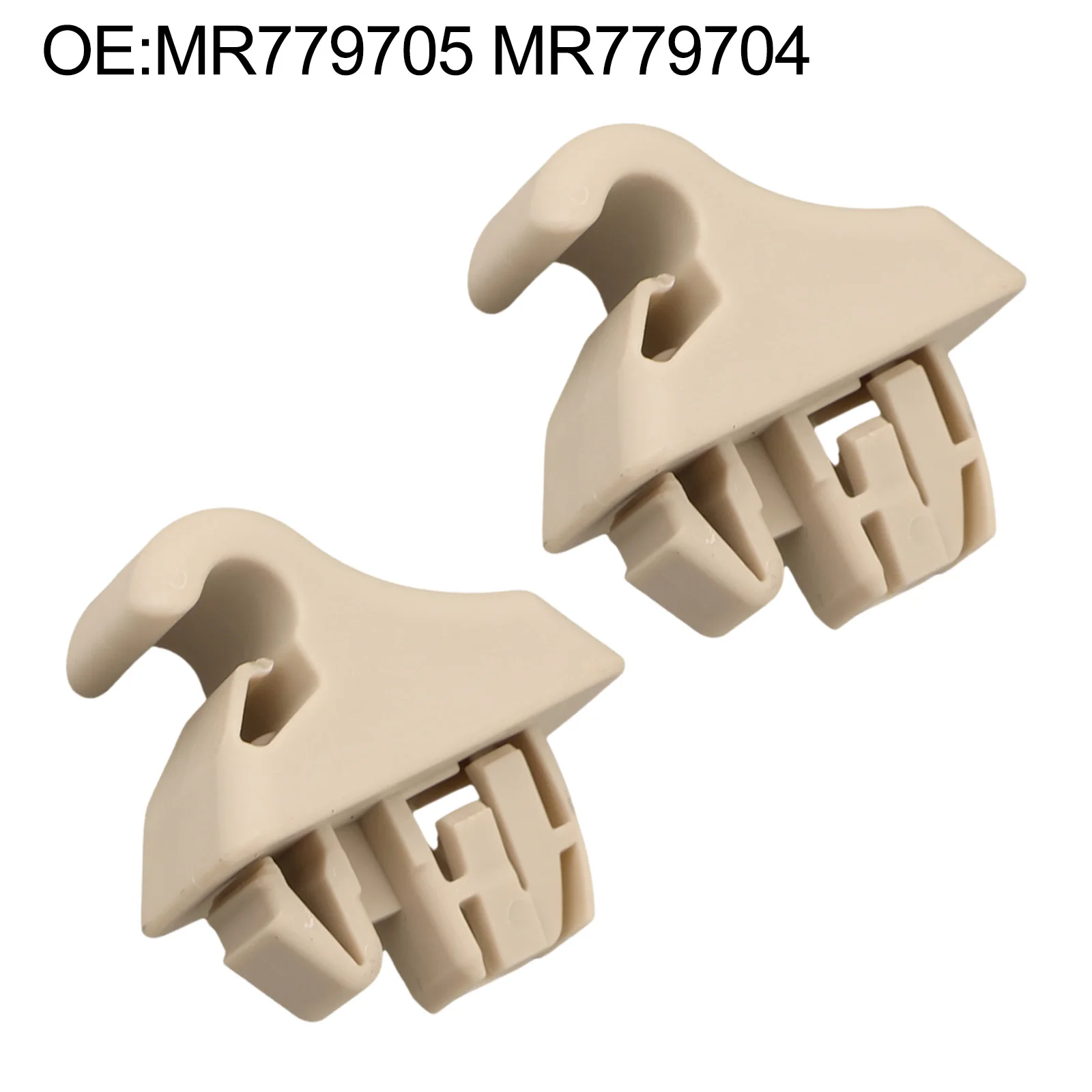 New Top 1 Pair Practical Sun Visor Retainer Gray Wear-resistant Beige Replacement Installation MR779704/MR779705