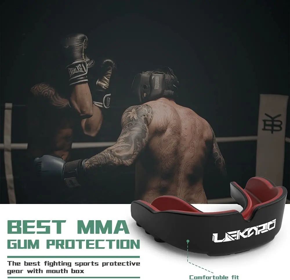 Paradenti sportivo per adulti Muay Thai boxe protezione dei denti Mma Fighting Mouth Guard bambini Rugby Fight Training bretelle