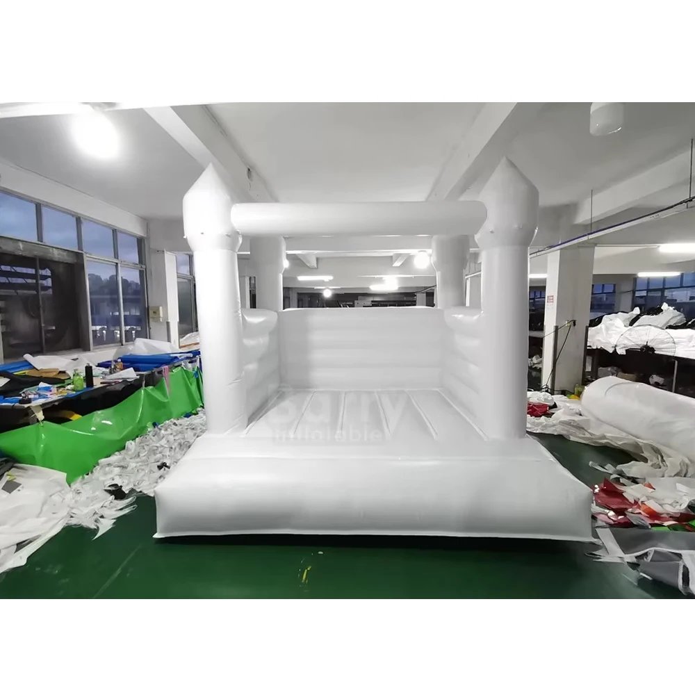 

Hot Sale Party Inflatable White Bouncy Castle for Wedding Moon Party Jumping Castle With Slide Castle Bounce