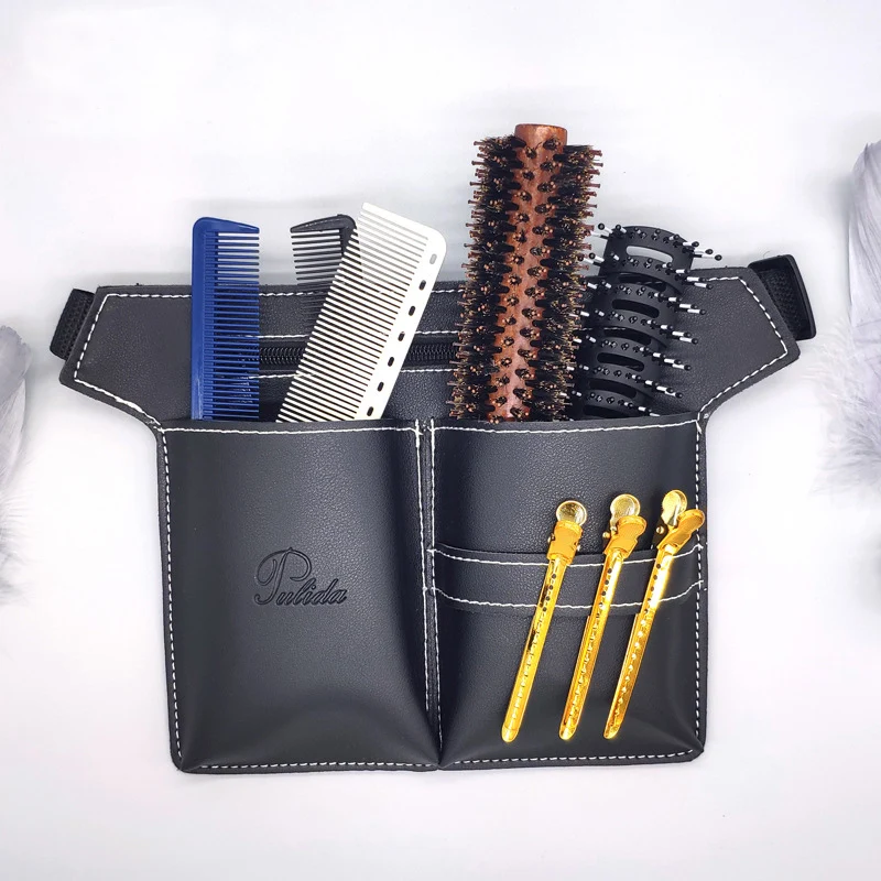 

Leather Scissors Pouch Salon Barber Hairdressing Scissor Holder Bag Hair Stylist Tool Waist Pack Bag Comb Shear Holder