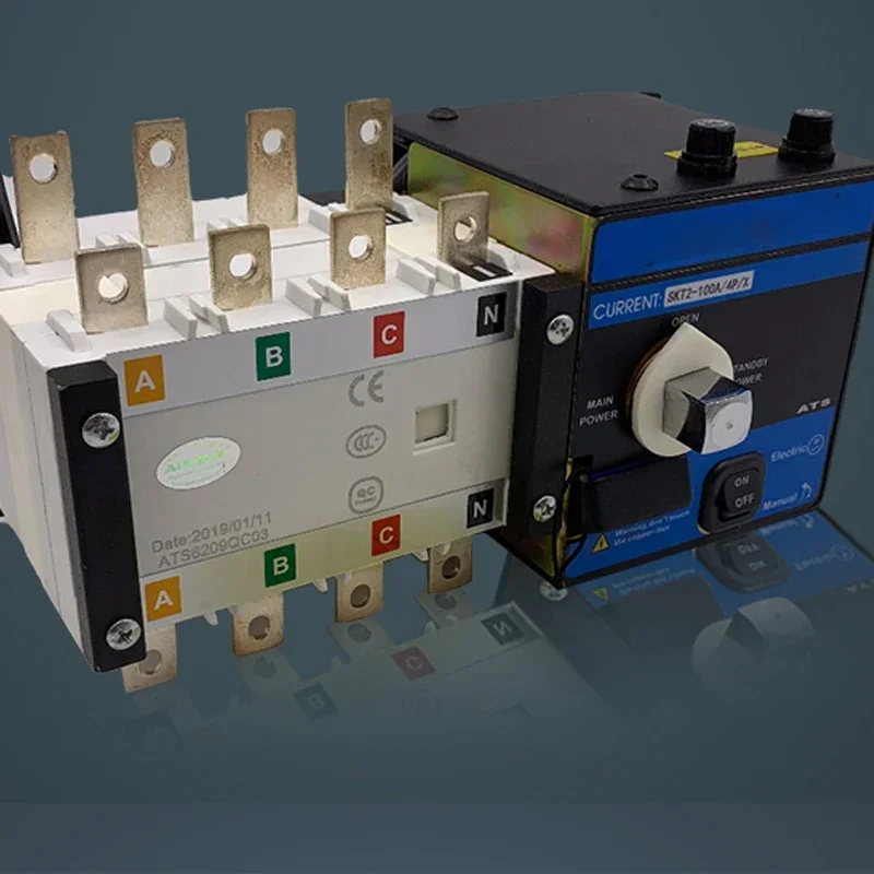 Dual Power ATS Automatic Transfer Switch 630A Intelligent Transfer SKT1-100/4P