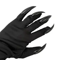 40cm Spandex Halloween Cosplay Compulsion Fashionable Personality Stretch Ghost Claw Long Nail Gloves Stage Performance Solid 2