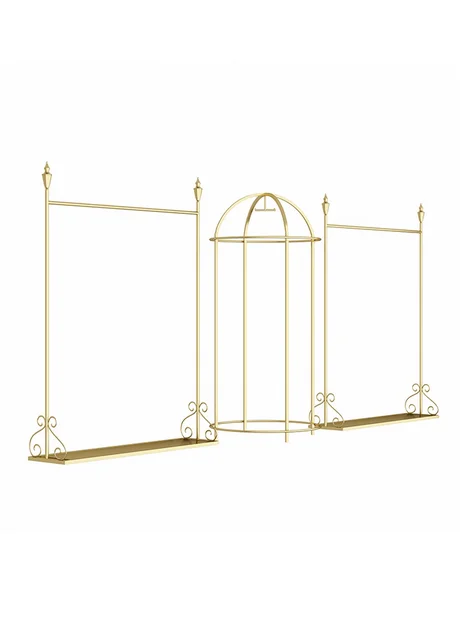 Thickened Double Suit Rack Floor Stand for Wedding Shop Chinese Dress Display Heavy Duty Clothing Holder for Storefront