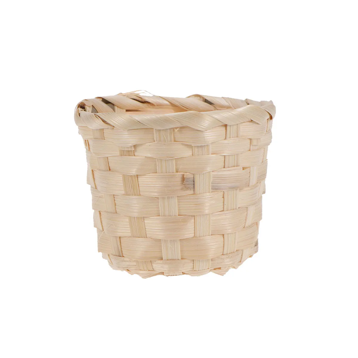 

Basket Bamboo and Wood Flower Woven Handwoven Rattan Food Storage Child