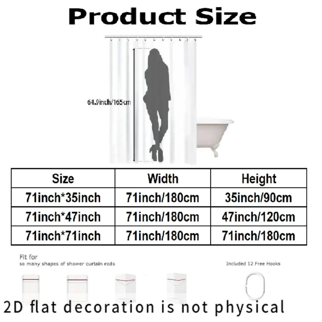 2D Flat, 2D Flat Shower Curtain, 1pc, Pastoral Flowerpot with Blooming Flowers Shower Curtain, Comfortable, Multiple Sizes Avail