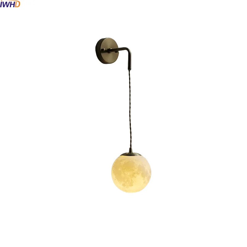 

IWHD Room Decor LED Wall Lamp Indoor Luxury Kitchen Bedroom White Ball Home Interior Lighting Fixtures Stair Light Lampara Pared