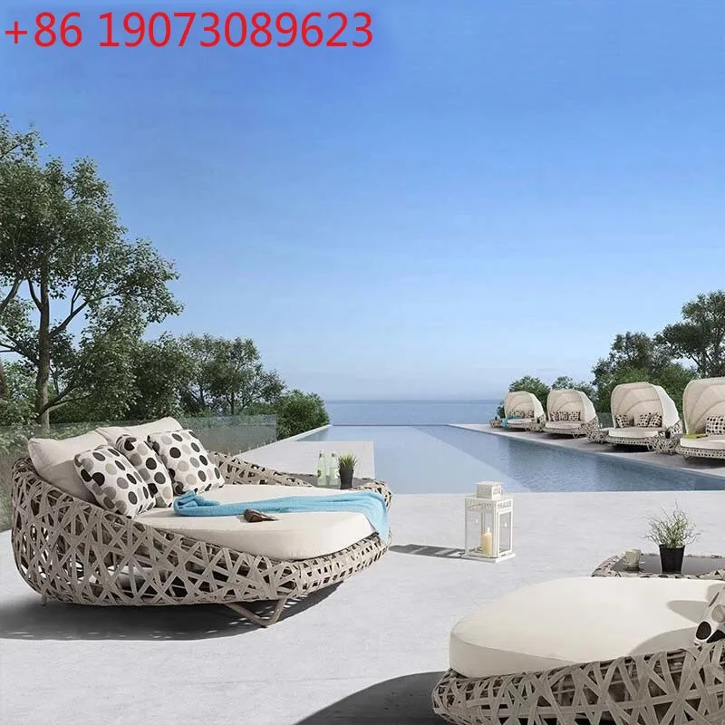

Outdoor Swimming Pool Rattan Sofa Courtyard Villa Living Room