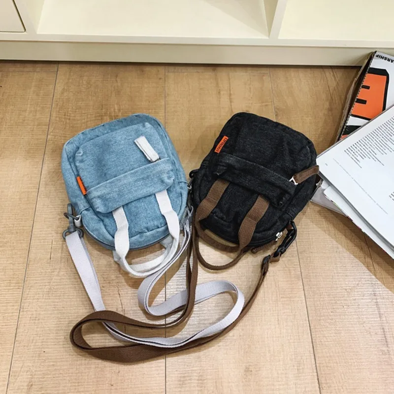 Women's Crossbody Bag Denim Fabric 2024 New Trend Simple and Portable Versatile Casual Fashion Mobile Phone Bag