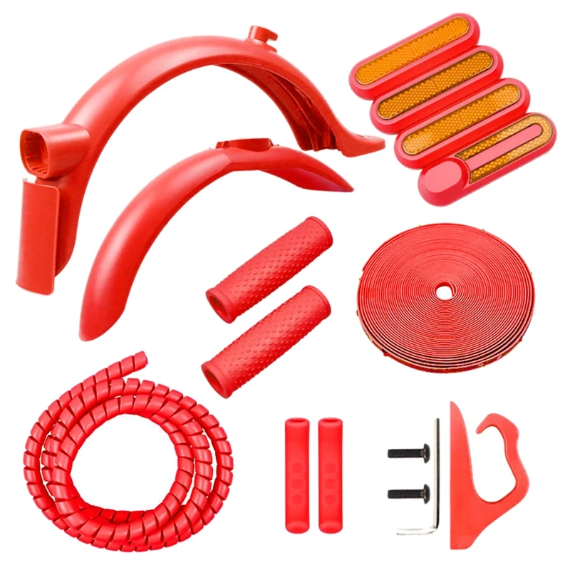 

Coloured Mudguard Kit For Xiaomi M365 1S Pro 2 Scooter Fender Line Tube Anti-Collision Strip Handlebar Grip