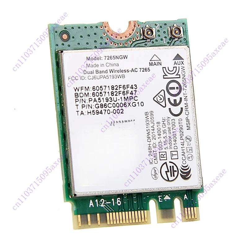 AC1200 Wi-Fi карта 7265NGW 2,4G/5G быстрая сетевая карта Bluetooth 4,2 интерфейс M.2 для компьютера