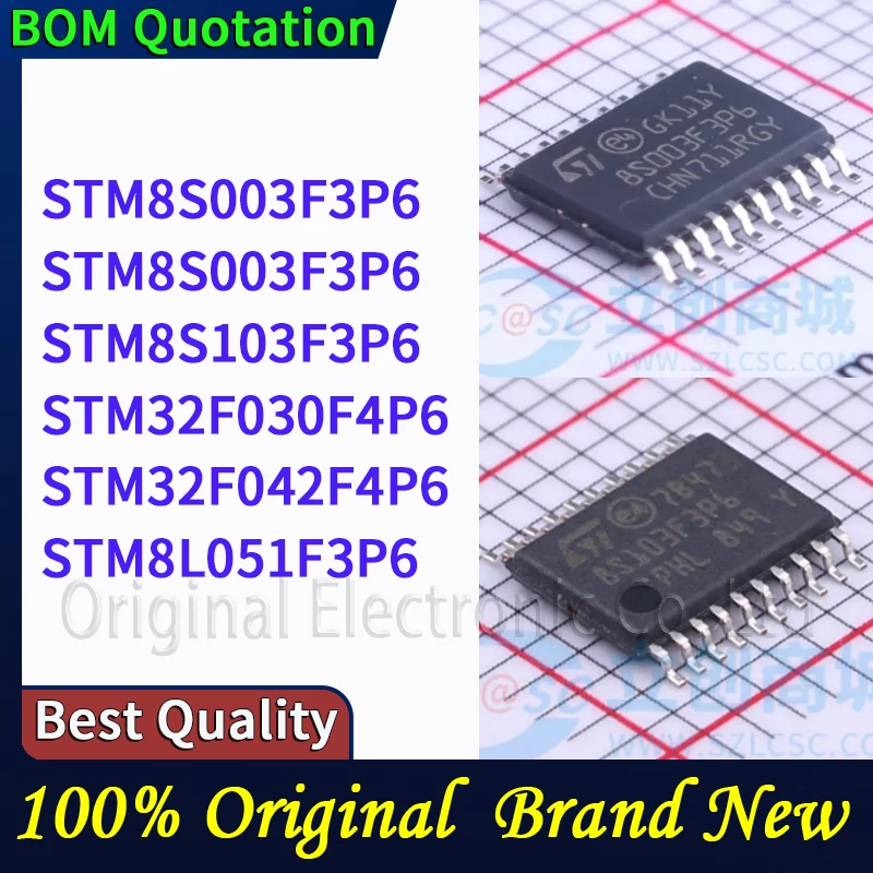 

STM8S003F3P6 STM8S103F3P6 STM32F030F4P6 STM32F042F4P6 STM8L051F3P6 In stock Original High quality