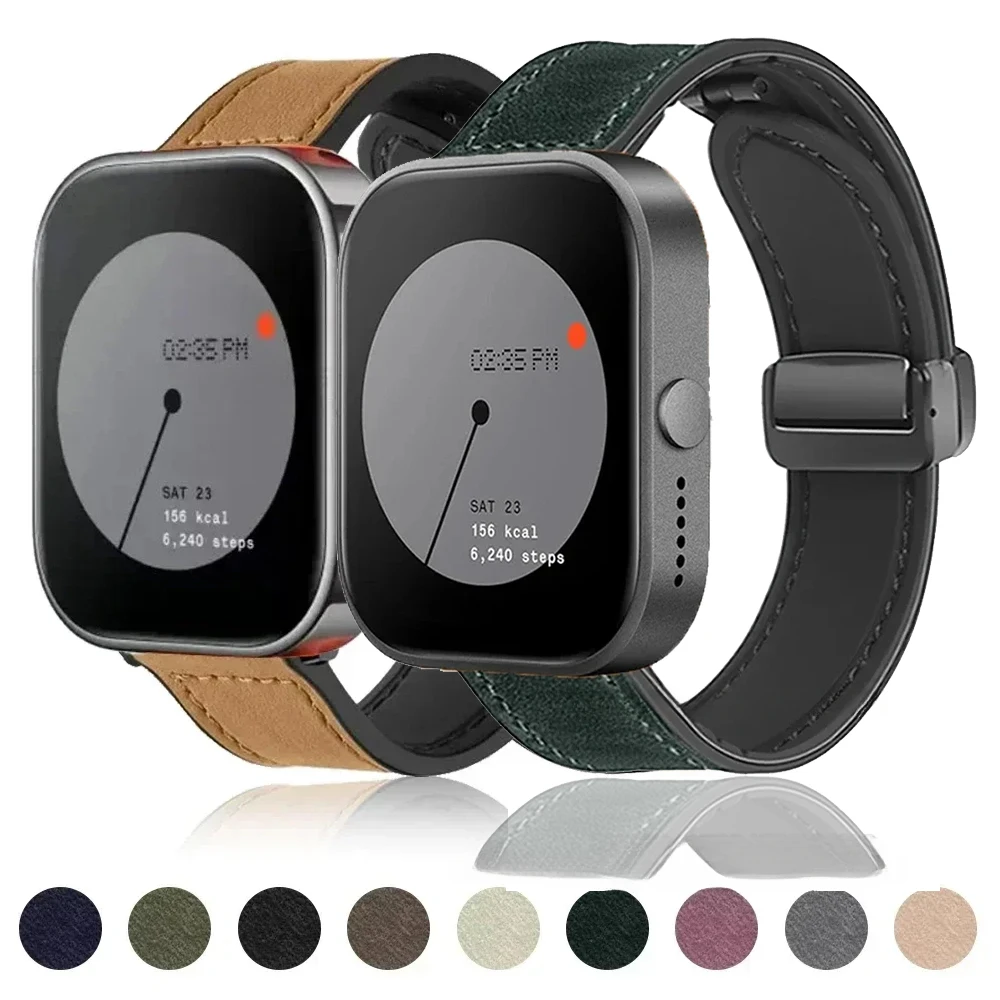 CMF 워치 프로용 가죽 실리콘 스트랩, 시계 밴드 팔찌, 18mm, 20mm, 22mm
