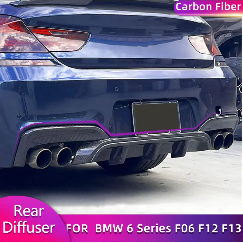 

Carbon Fiber Car Rear Bumper Diffuser Lip Spoiler For BMW 6 Series F06 F12 F13 640i 650i M Sport M6 2013-2016 Rear Diffuser Lip