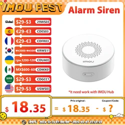 IMOU-sirena de alarma WiFi Smart Life, altavoz fuerte de 85dB, ZigBee 3,0, con Flash estroboscópico, de larga resistencia, para sistema de seguridad del hogar