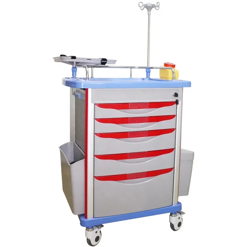 

ORP601-ET Manufacturer ABS Medical Equipment Trolley Hospital Medicine Cart Emergency