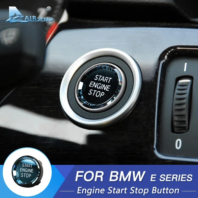 Car Engine Start Button Ignition Cover for BMW E90 E91 E92 E93 E87 E83 E70 E60 E71 E84 E89, ABS Crystal Stop Switch Accessorie