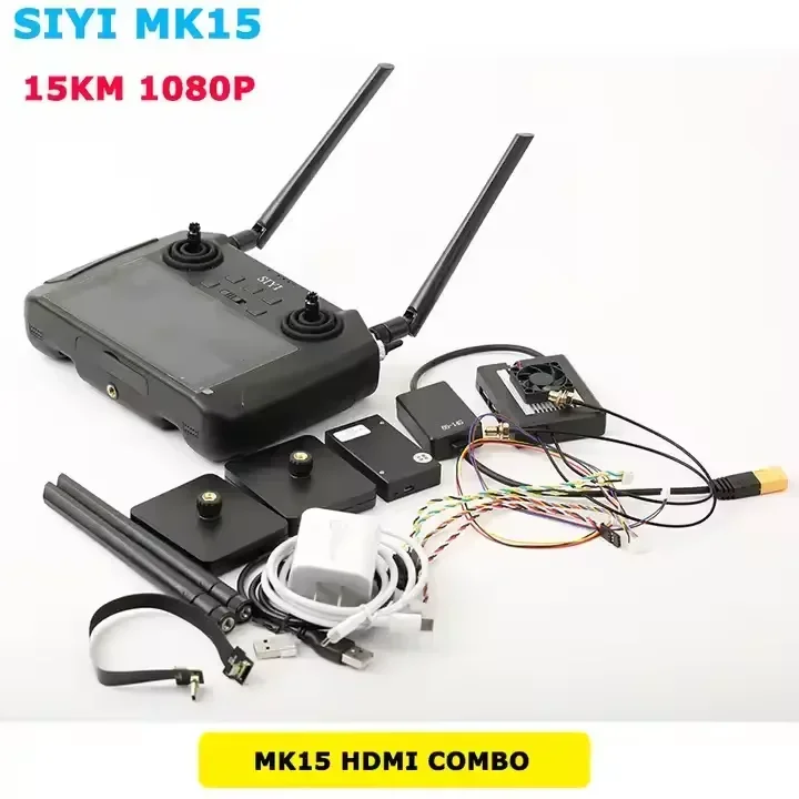 2024 Original SIYI MK15 Dual Video Streams Transmitter 5.5-Inch Screen Video 15KM 5.8G Remote Control Drone With Video Camera