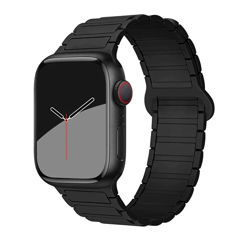 Magnetisches Armband für Apple Watch 46mm 45mm 44mm 42mm 49 40 Silikon-Armband iWatch Series 12 11 10 9 8 7 Se Ultra 3 4 – Detail 2