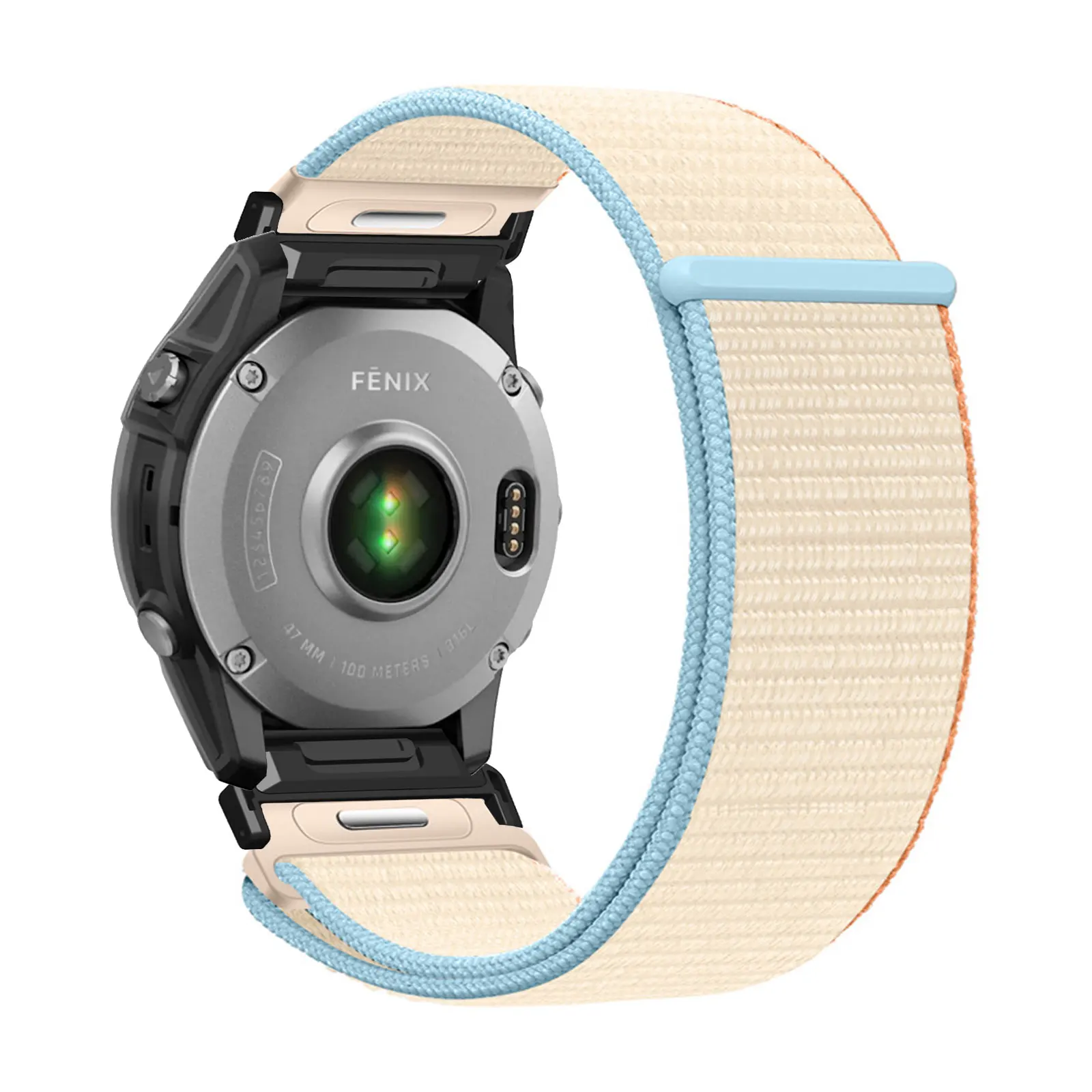 Nylon Bands for Garmin Fenix E 47mm/D2 Delta, Garmin Forerunner 970/935/945/965/745/955/955 Solar with Velcro and Snap fastener