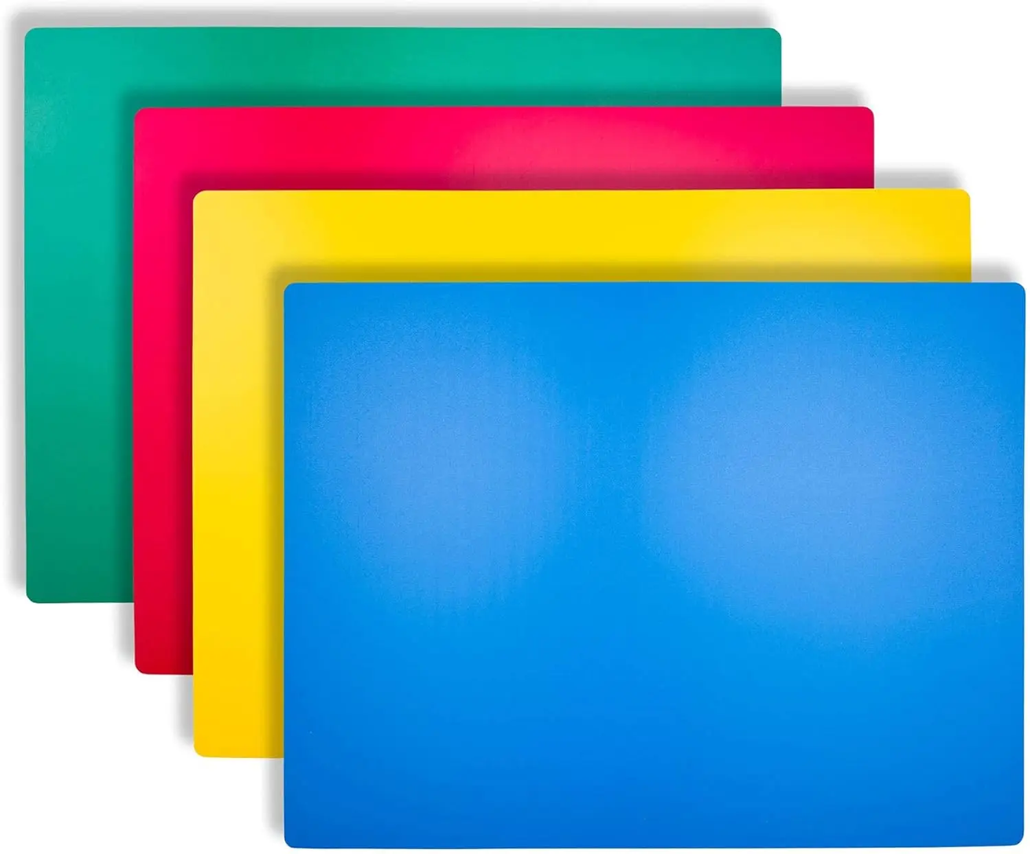 Commercial Grade Cutting Board Mats, Extra Large 24 x 18 Inch, Multi-Color 4 Pack Set