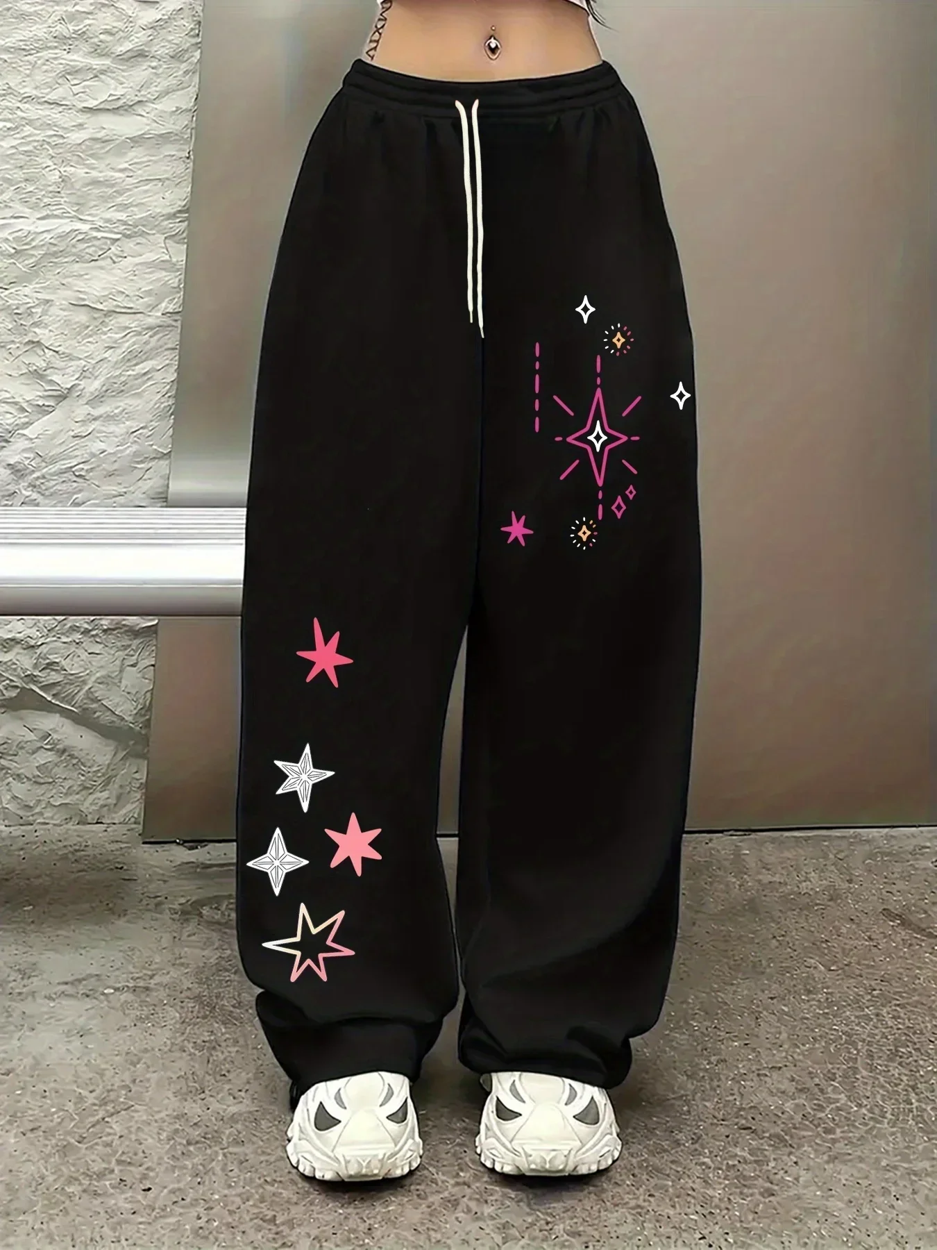 Sommer 2026 Sternenmuster Gothic 3D Atmungsaktive Schnelltrocknende Weite Lässige Sporthose für Herren Damen Kinder Trendige Kleidung