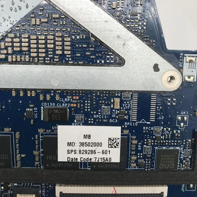 Carte mère d'ordinateur portable pour Hp ENVY 13-D LA-C482P Wi/ SR2EZ CPU I7-6500U 8G 829286 fonctionnant, 601-833507, 829286-001, 833507-001, 601-100%