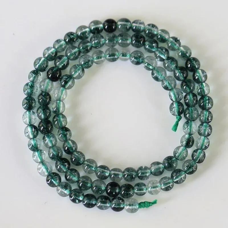 

Green Natural Crystal String Green Ghost Guardian Energy Vitality Wealth Ball Men Women's Bracelet DIY Accessories AAAA Gemstone