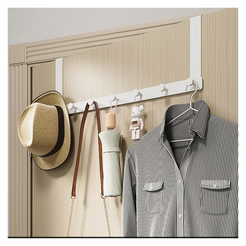 Behind The Door Hooks Hangers Bedroom Door No Punch Non-Marking Door Back Storage Clothes Hanging Rack Coat Hooks