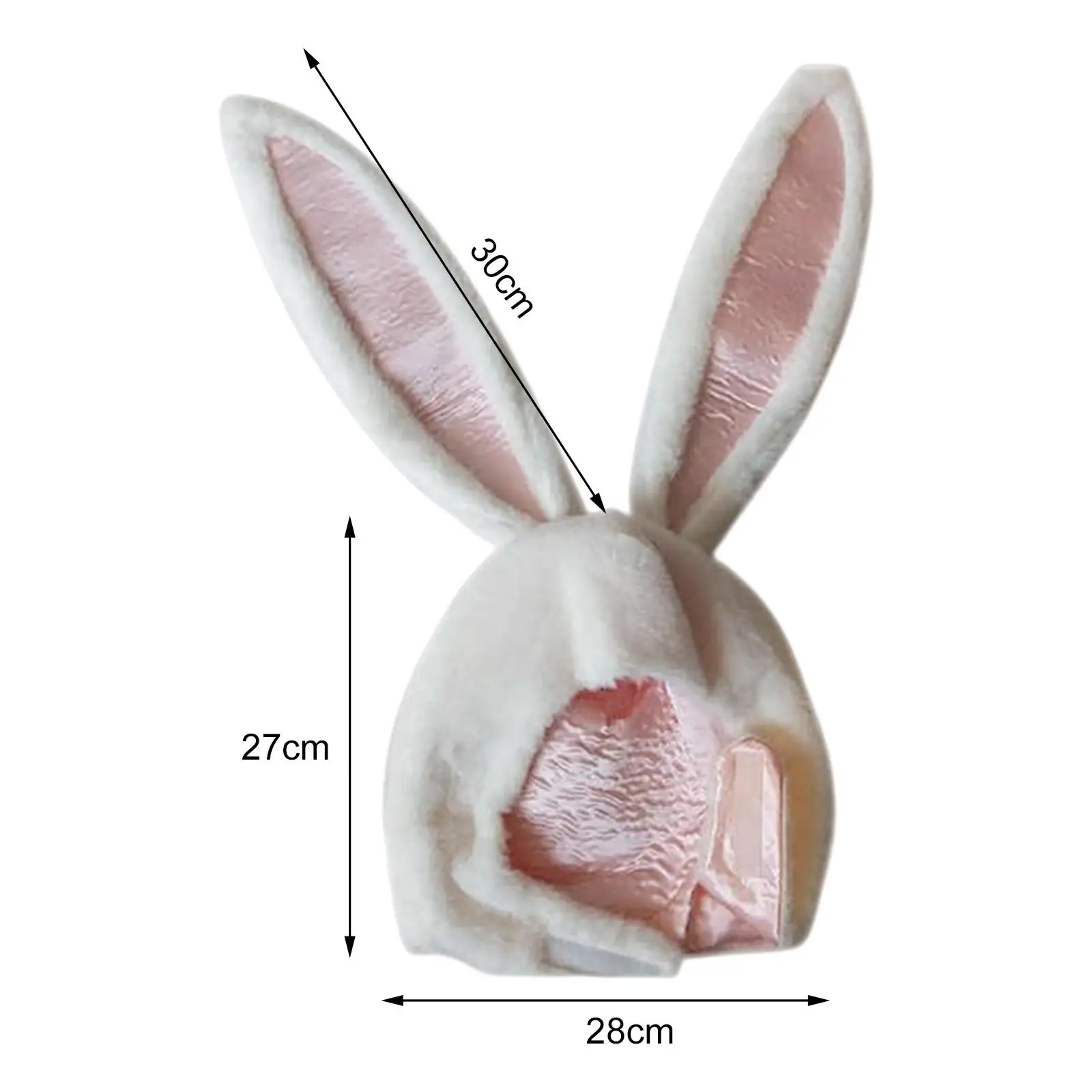 قبعة آذان أرنب ناعمة للأطفال والكبار مضحكة للحفلات التنكرية