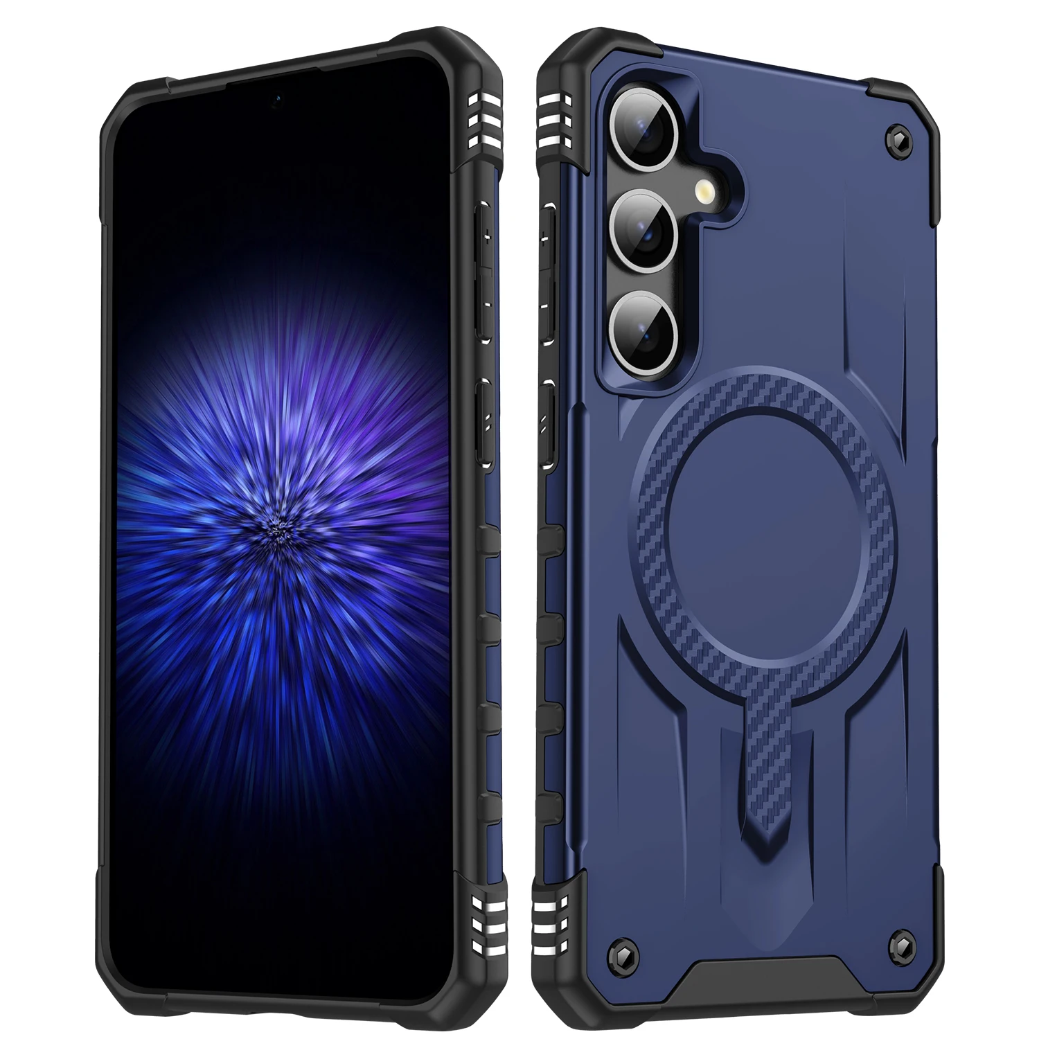 삼성 갤럭시 S25Edge S25 S24 Plus Ultra S24 S23 FE A15 A16 A26 A36 A56 A35 A55 A14 마그네틱 커버용 아머 충격 방지 케이스