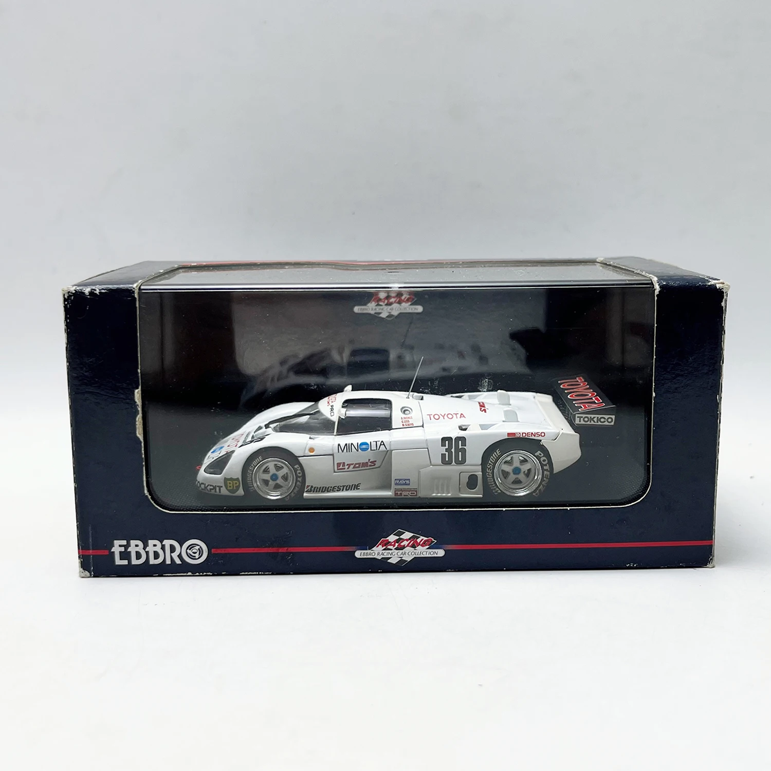 รถโมเดล EBBRO ขนาด 1:43 ผลิตจากโลหะผสม รถทดสอบ Toyota TOMS 88C ของเล่นรถแข่ง รุ่นคลาสสิก ของขวัญสำหรับผู้ใหญ่ ของที่ระลึก สำหรับตั้งโชว์