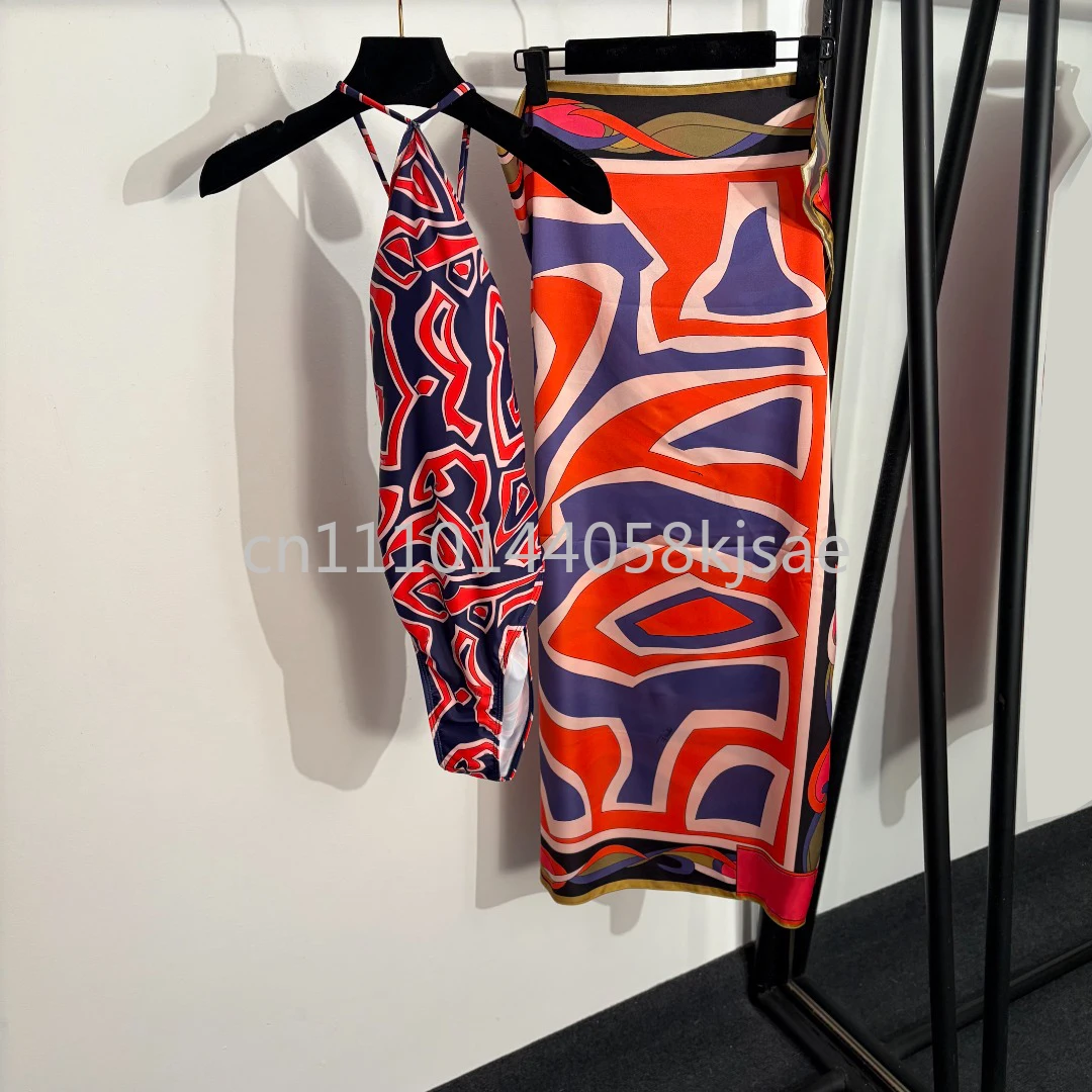 

2026 Luxury Design Women's Scarf Swimsuits with Letter Signature Logo Fashion Brand Lady Headband Bikini Sets
