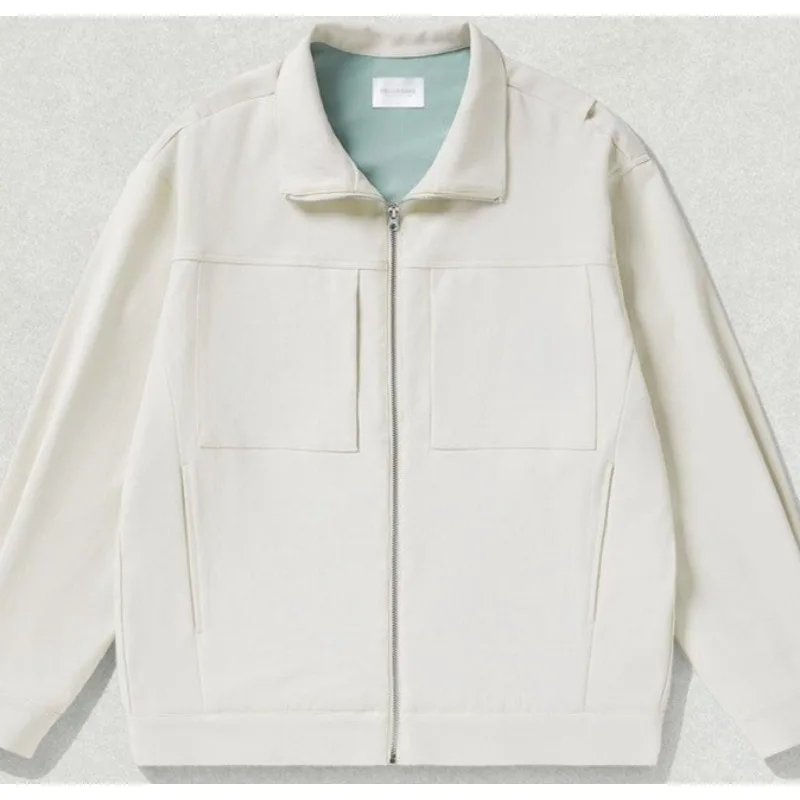2026 Spring and Autumn Senior Sense Handsome Simple Light Luxury Jacket Zipper Casual Men's Short Jacket