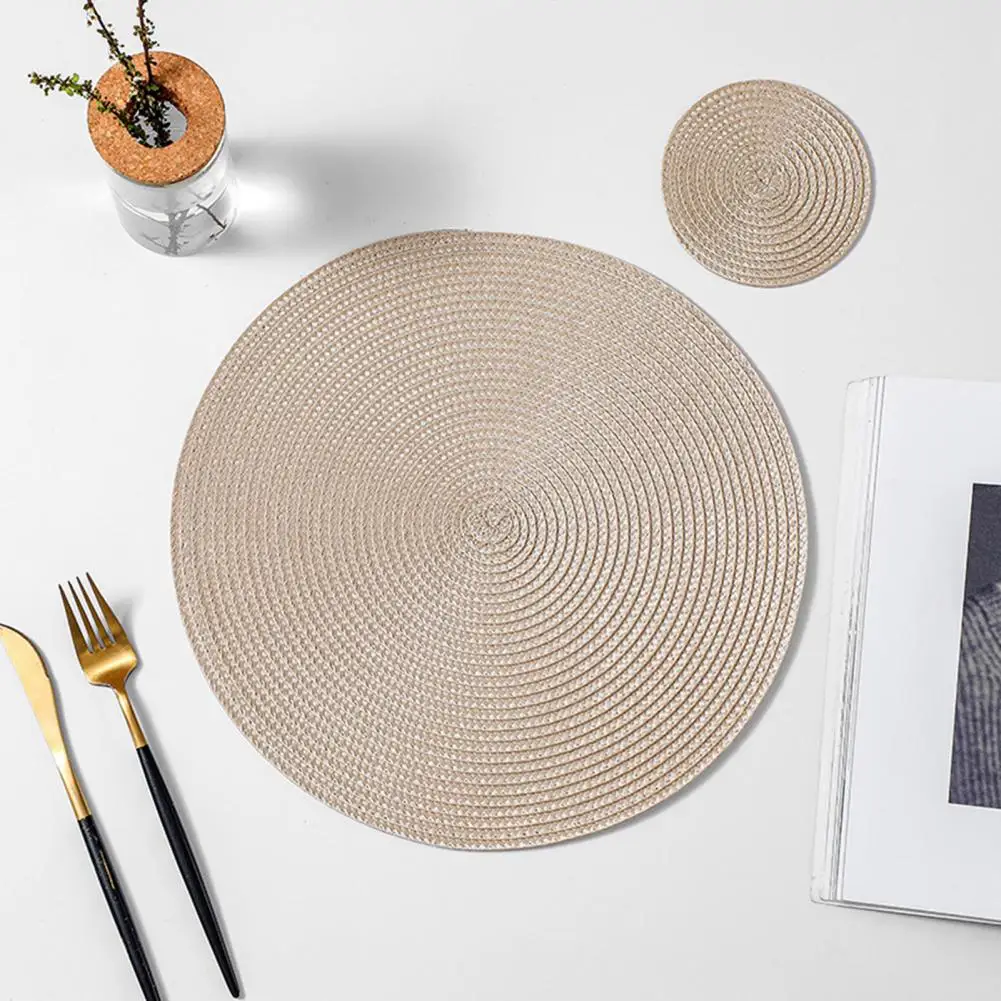 Dining Table Insulation Mat Heat Resistant Woven Table Placemat Set for Dining Room Anti-scalding Bowl Pads Drink for Home