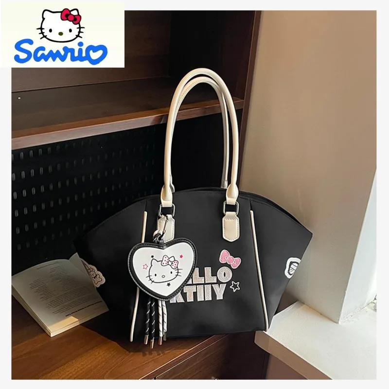 حقيبة يد نسائية عالية الجودة من سانريو كارتون هالو كيتي ذات سعة كبيرة ومتعددة الاستخدامات كاجوال بكتف واحد #2