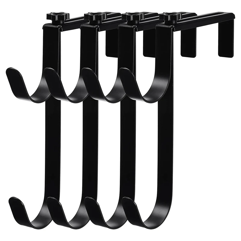 

4PCS Adjustable Pool Pole Hangers Metal Pool Hooks Metal Fence Hooks Pool Tool Holder For Telescopic Poles Skimmers Nets Brushes