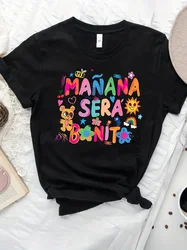 Cartoon Print T-Shirt, Short Sleeve Crew Neck Casual Top For Summer & Spring, Women's Clothing