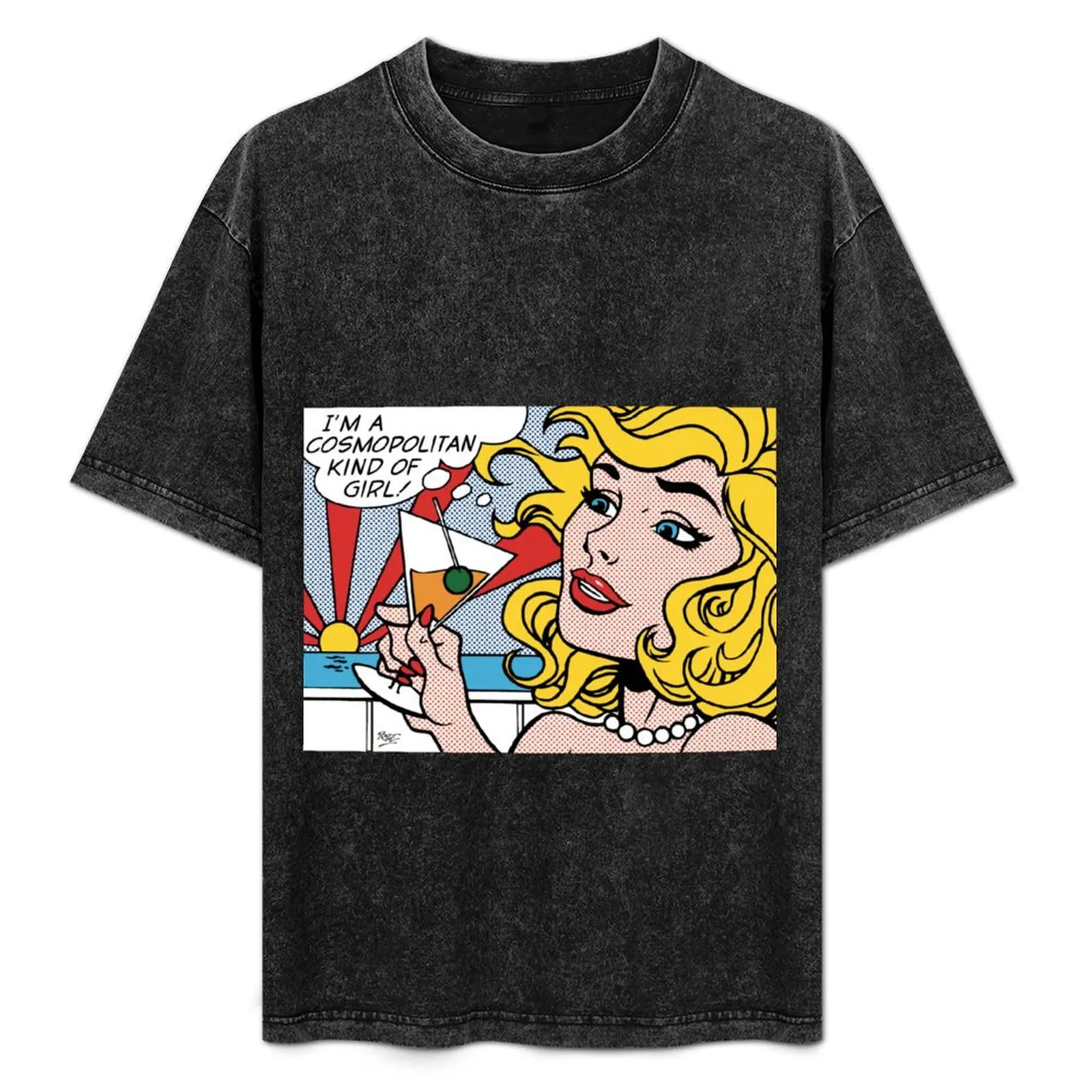Eu sou uma garota cosmopolita! Camiseta Pop Art inspirada em Lichtenstein para meninas