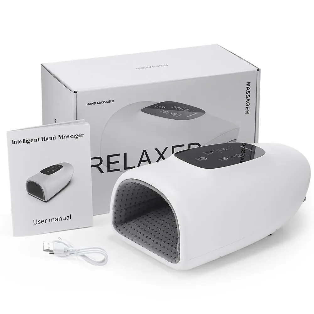 

Electric Palm Massage Airbag Wrapping Pressing Hand Massager Deep Squeezing Kneading 3 Modes Hot Compress Hand Massage Divece