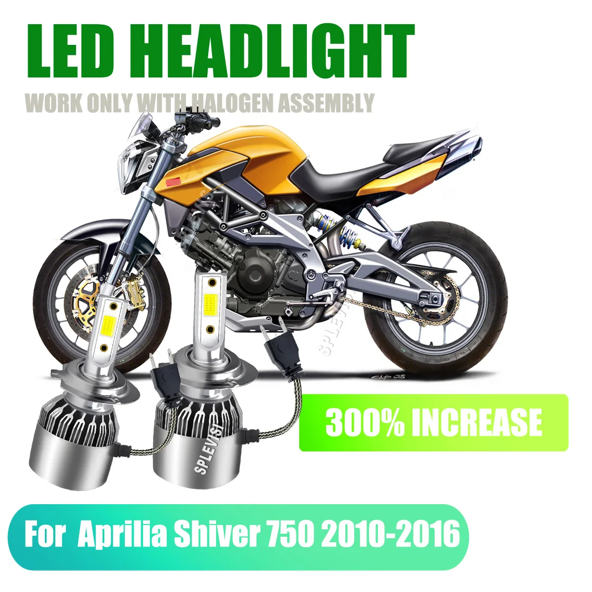 

9-16v H7 Headlight Headlamp -Perfect Beam Pattern - Safe For Everyone For Aprilia Shiver 750 20102011 2012 2013 2014 2015 2016