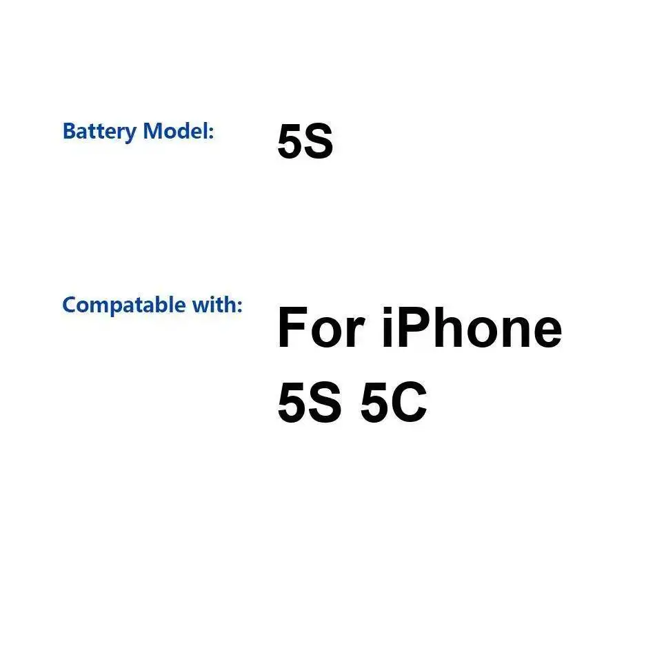

Для Apple Iphone 5S 5C 1560 мАч аккумулятор мобильного телефона большой емкости