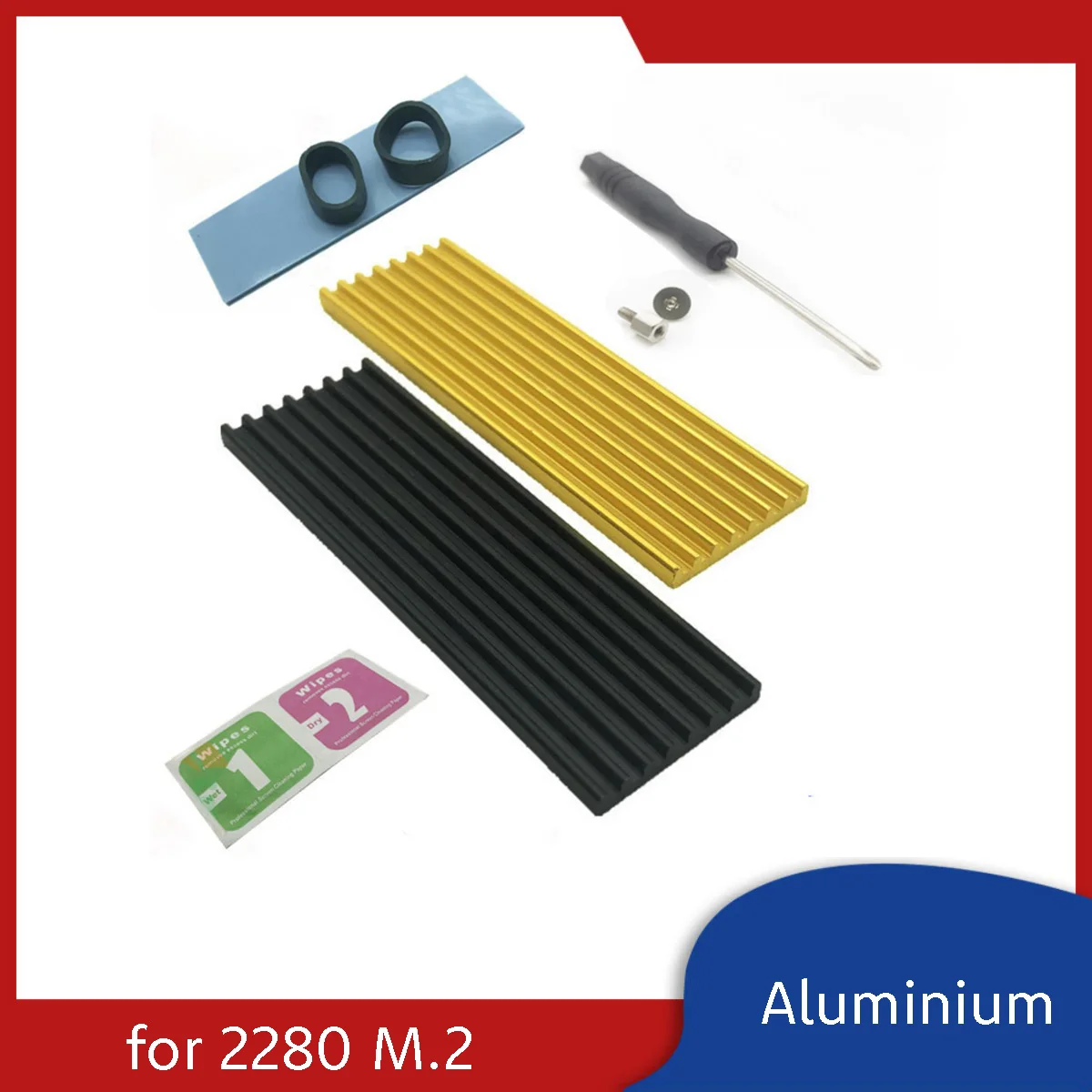 SSD M.2 Cooling Aluminum Heat Sink Dissipation High Thermal Conductivity Alu for 2280 M2 Solid State Drives