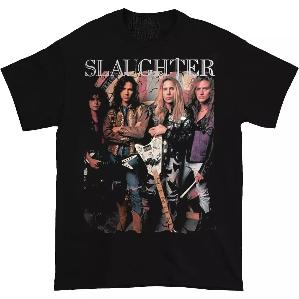 Slaughter Music Band Gift For Fans Heavy Cotton Black Tee Shirt GC3093
