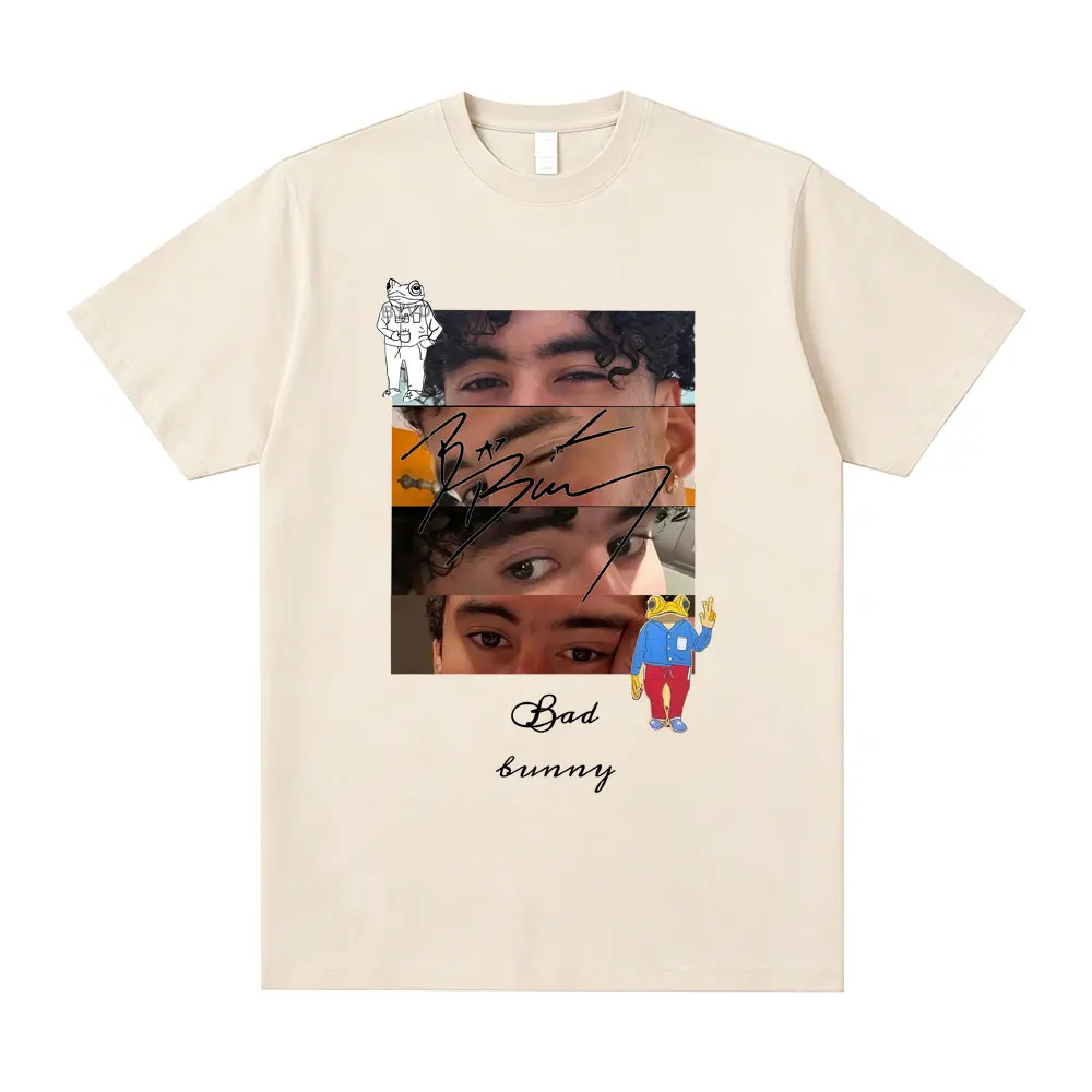 

Rapper Bad Bunny Eyes T-shirt Debi Tirar Mas Fotos DTMF World Tour TShirts Summer Men Women Hip Hop Fashion Oversized Streetwear