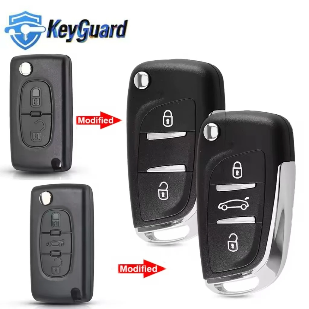 

Keyguard Key Shell For Peugeot 208 307 406 308 206 306 307 407 807 207 607 107 Partner Key Case For Citroen C4 C2 Xsara C3 C8