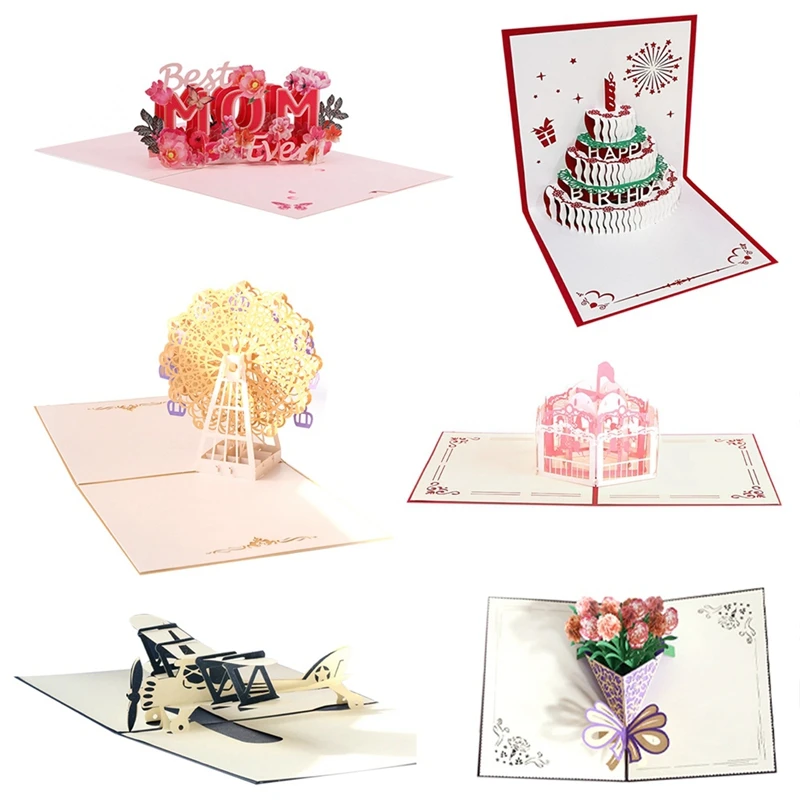 

3D -Up Greeting Cards Accessories With Envelopes Handmade Happy Birthday Cards For Birthday Anniversary Wedding Mother's Day